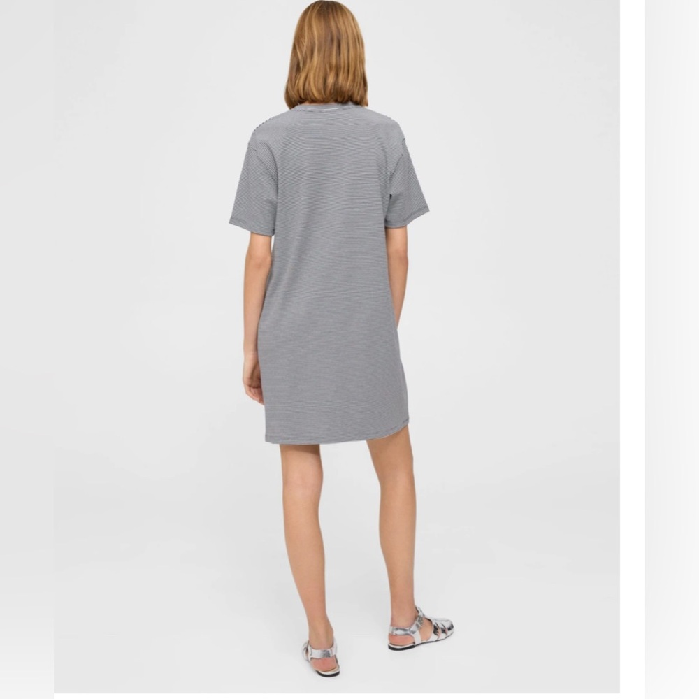 Theory Womens Perfect T-Shirt Dress in Striped Cotton Jersey Size P Small - Picture 2 of 5
